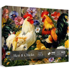 Rooster & Chicks Jigsaw Puzzle 1000 Pieces