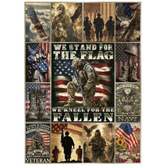 Patriot Veteran Eagle Flag Puzzle 1000 Teile