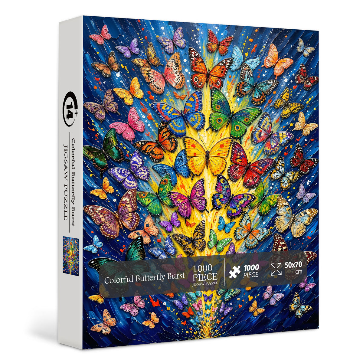 Colorful Butterfly Burst Jigsaw Puzzle 1000 Pieces
