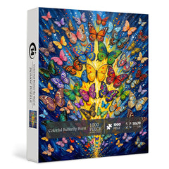 Colorful Butterfly Burst Jigsaw Puzzle 1000 Pieces