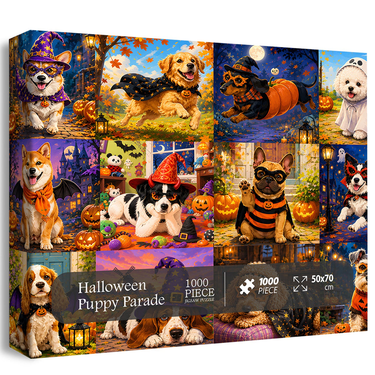 Halloween-Welpenparade-Puzzle, 1000 Teile