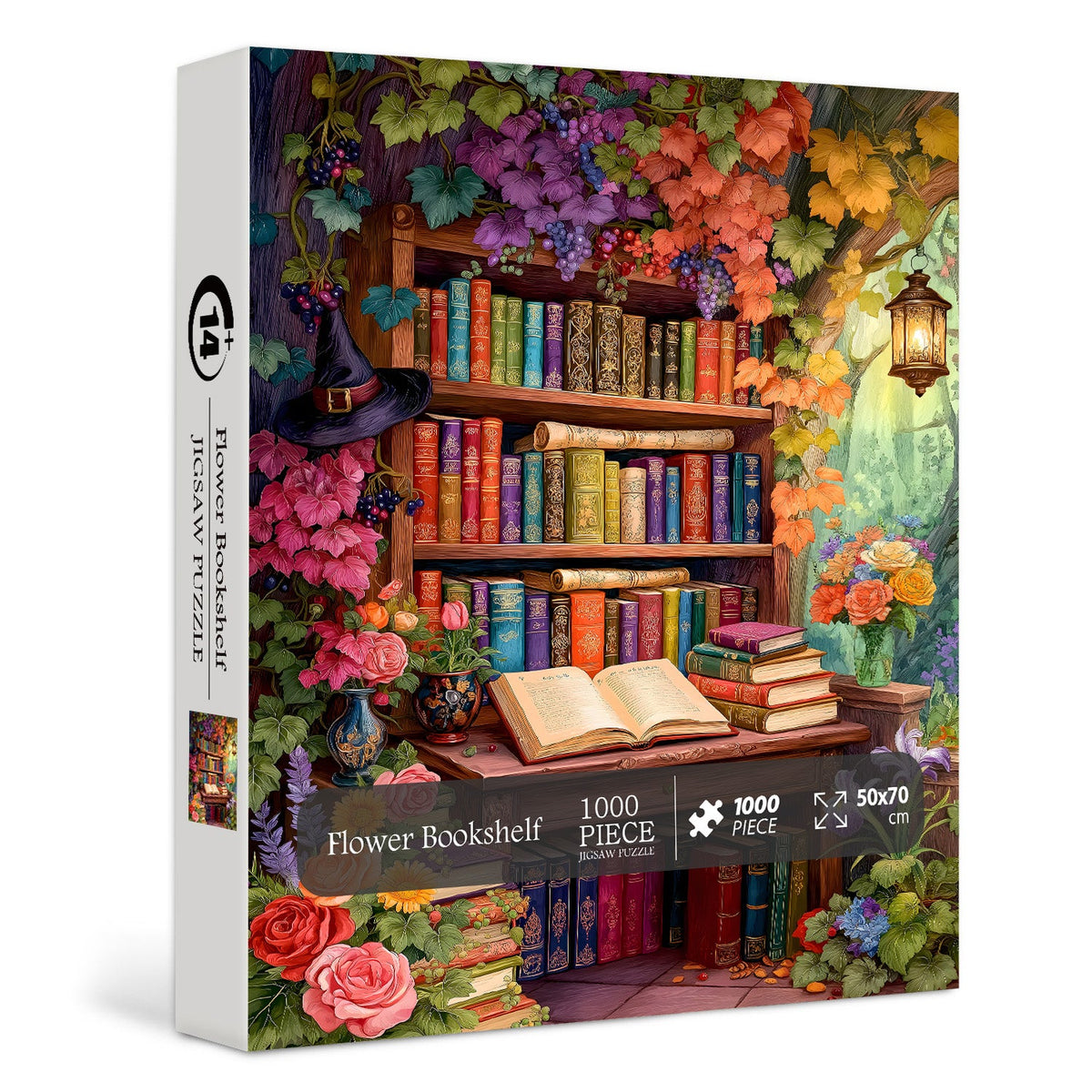 Flower Bookshelf Jigsaw Puzzle 1000 Pieces