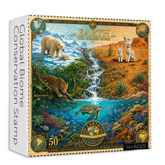Puzzle de timbres sur la conservation du biome mondial 1000 pièces