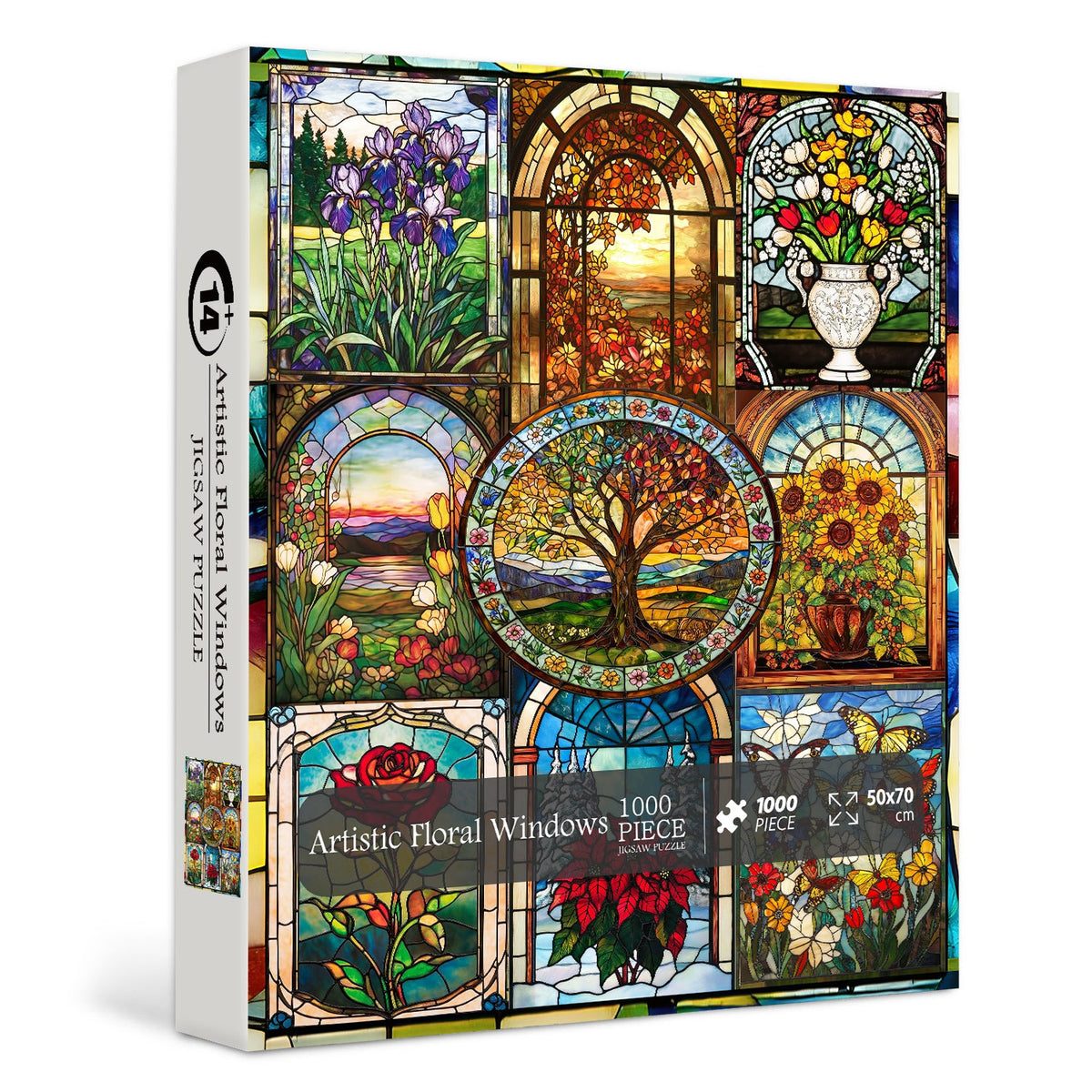 Artistic Floral Windows Jigsaw Puzzle 1000 Pieces