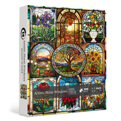 Artistic Floral Windows Jigsaw Puzzle 1000 Pieces