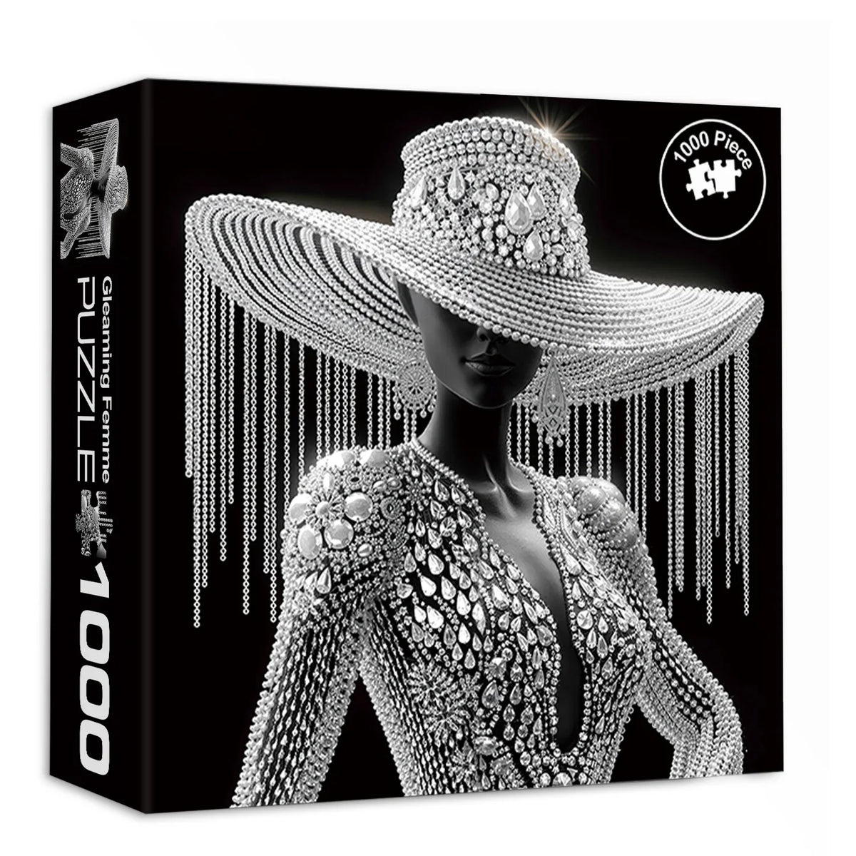 Glänzende Femme -Puzzle 1000 Stücke