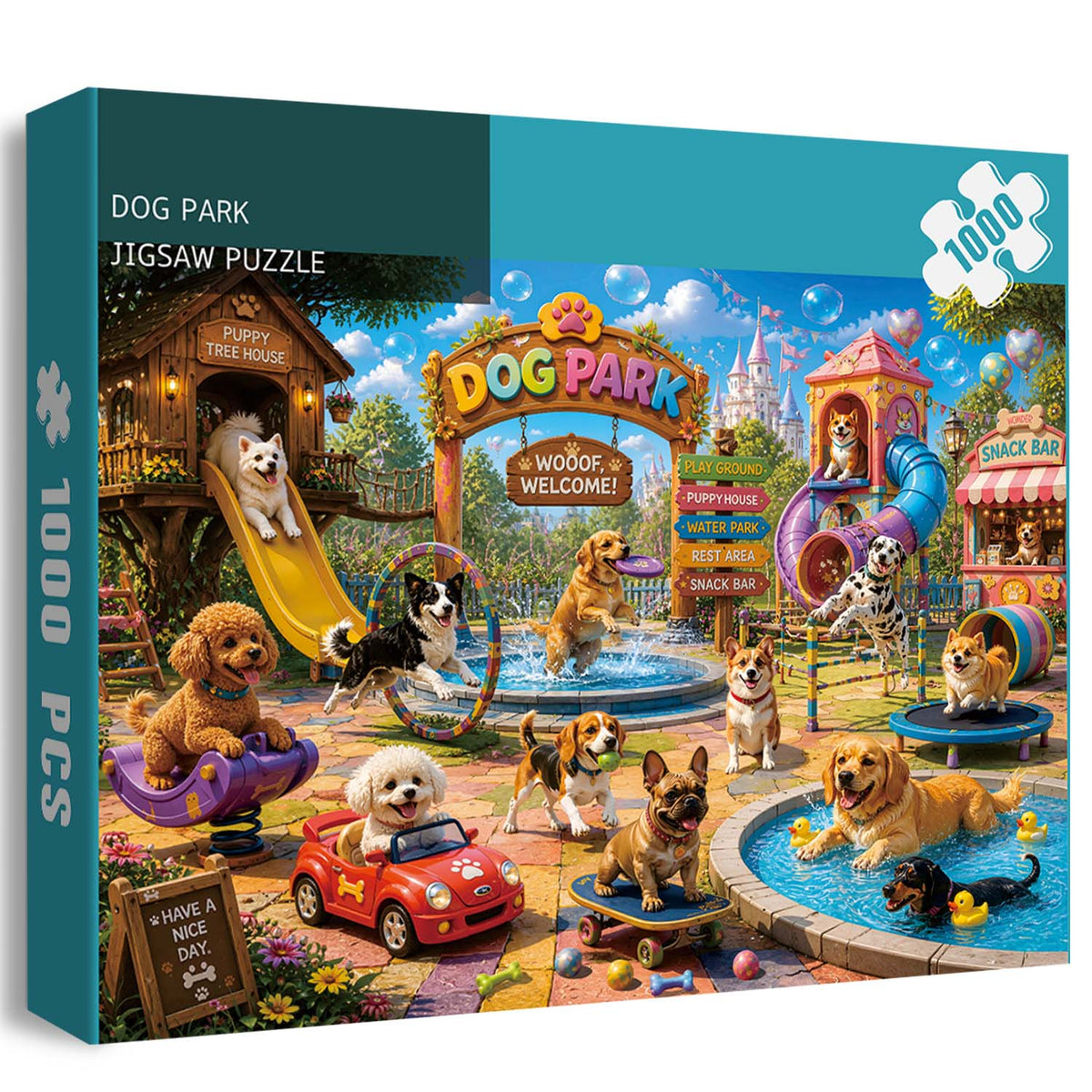 Hundepark-Puzzle 1000 Teile