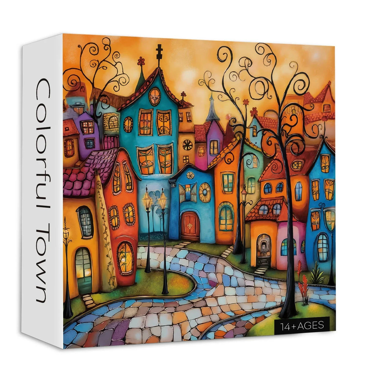Piece di puzzle città colorate 1000 pezzi