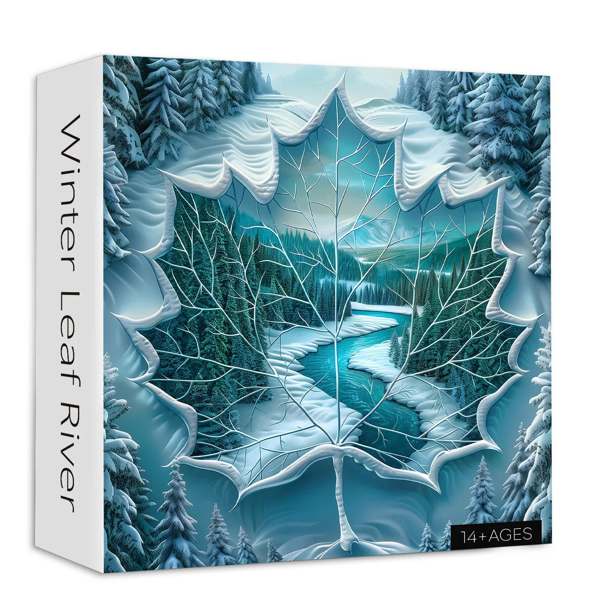 Invernale foglia di fiume puzzle puzzle 1000 pezzi