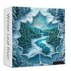 Invernale foglia di fiume puzzle puzzle 1000 pezzi