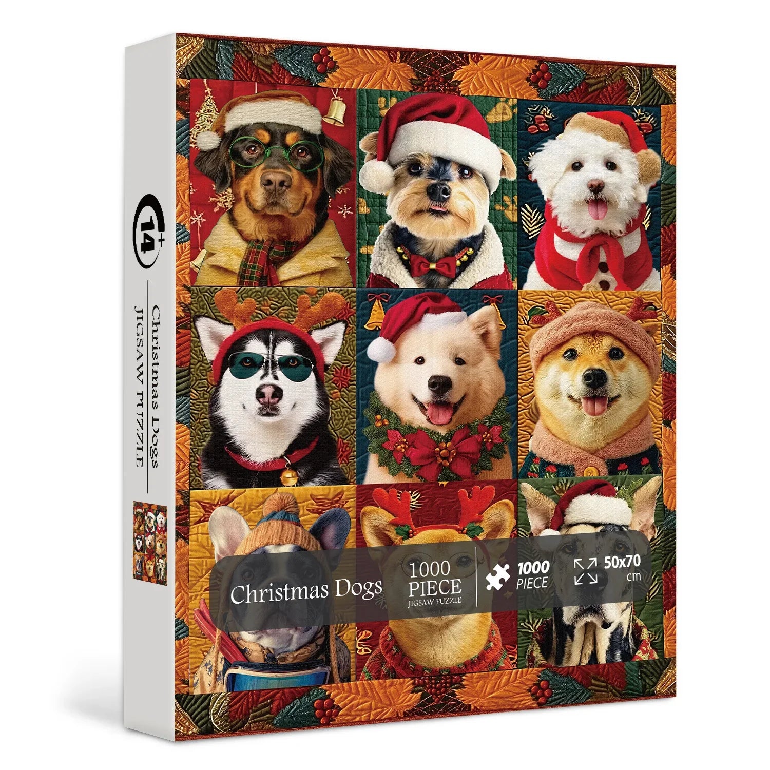 Christmas Dogs Jigsaw Puzzle 1000 Pieces