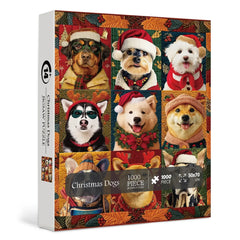 Christmas Dogs Jigsaw Puzzle 1000 Pieces