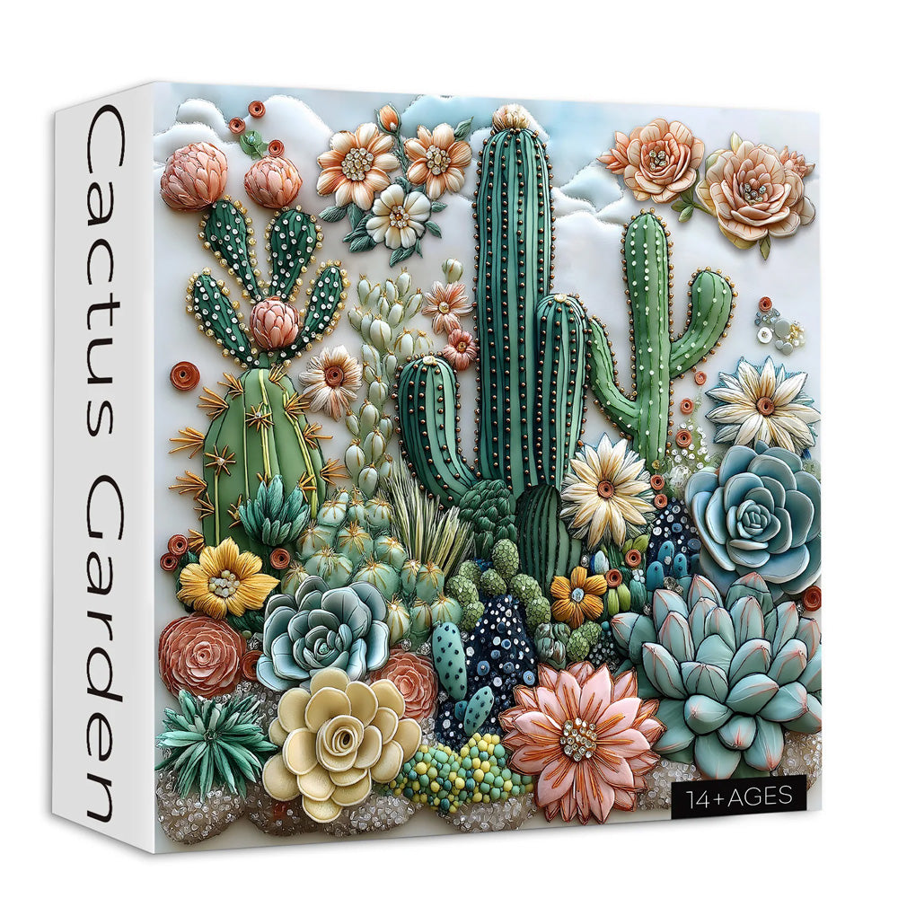 Puzzle di cactus giardino 1000 pezzi