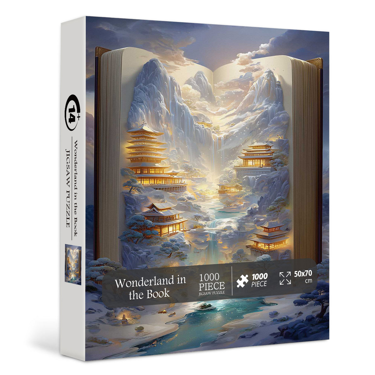 Puzzle 1000 pièces au pays des merveilles dans le livre