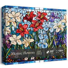 Fleurs de mosaïque puzzle 1000 pièces