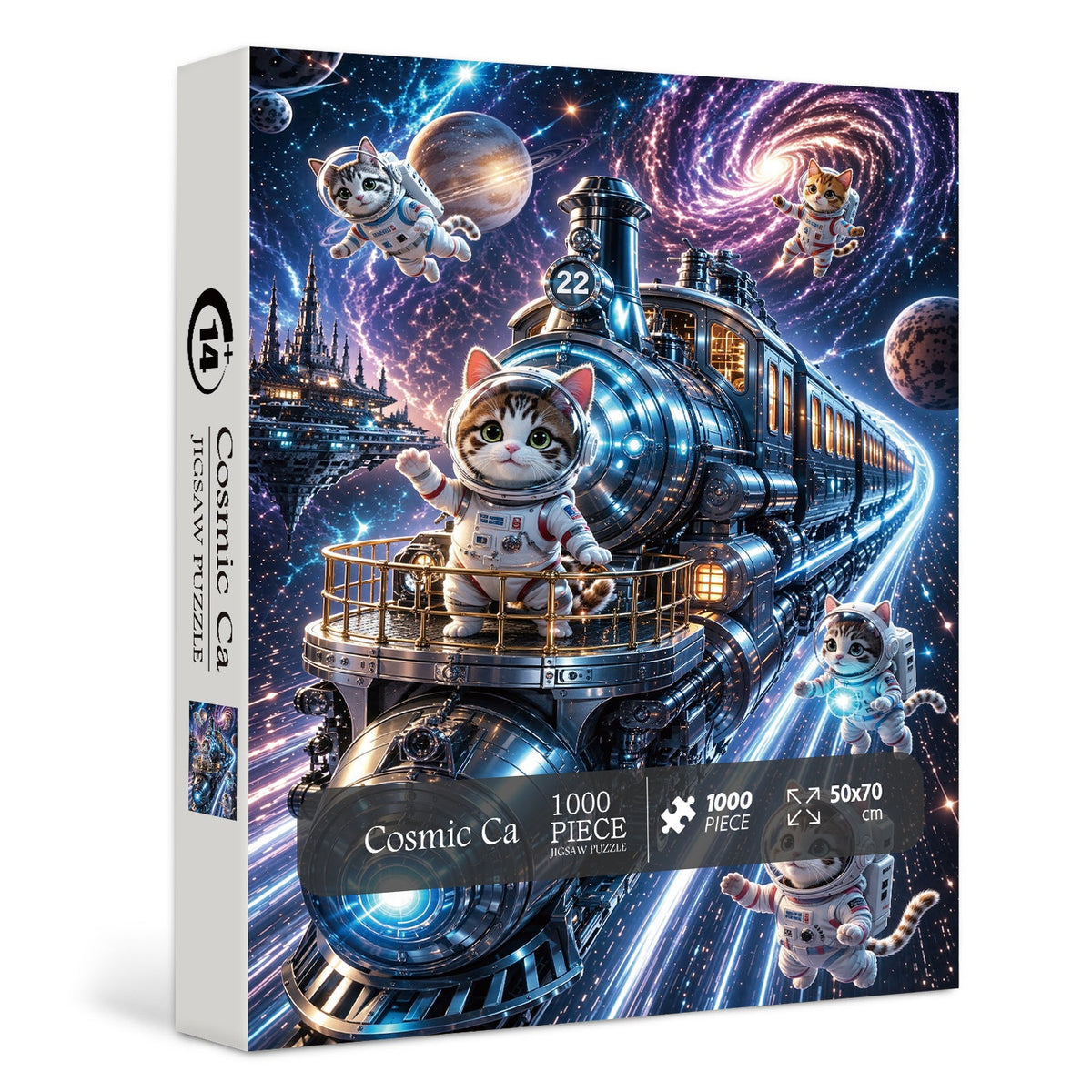 Puzzle del gatto cosmico 1000 pezzi