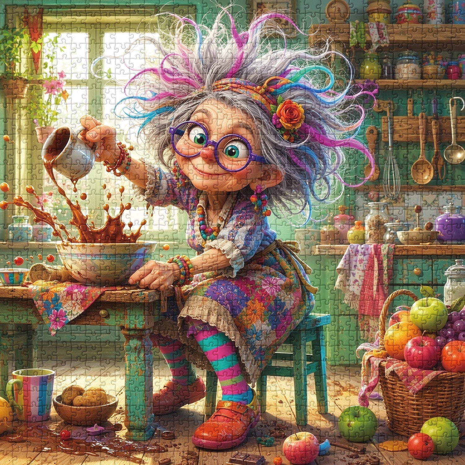 The Naughty Grandma Jigsaw Puzzle 1000 Pieces