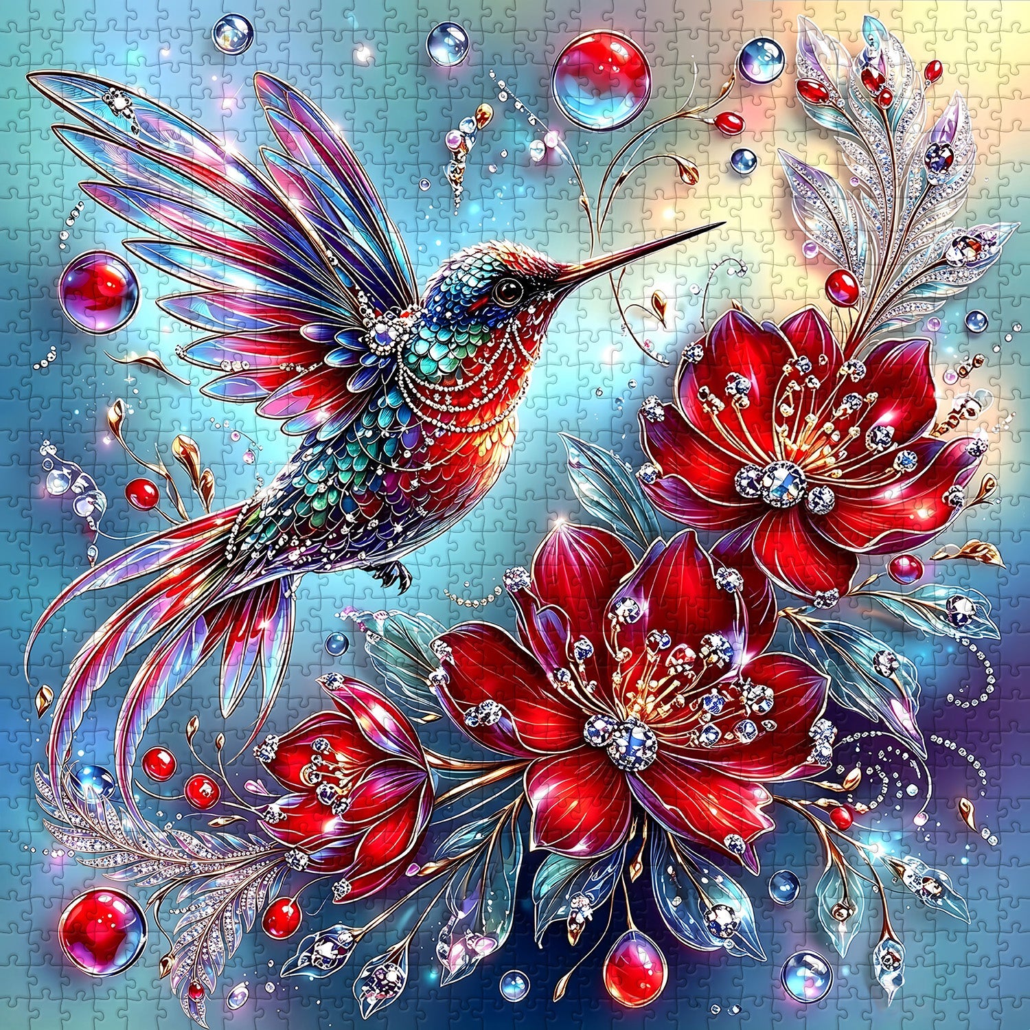 Edelstein-Kolibri-Puzzle 1000 Teile