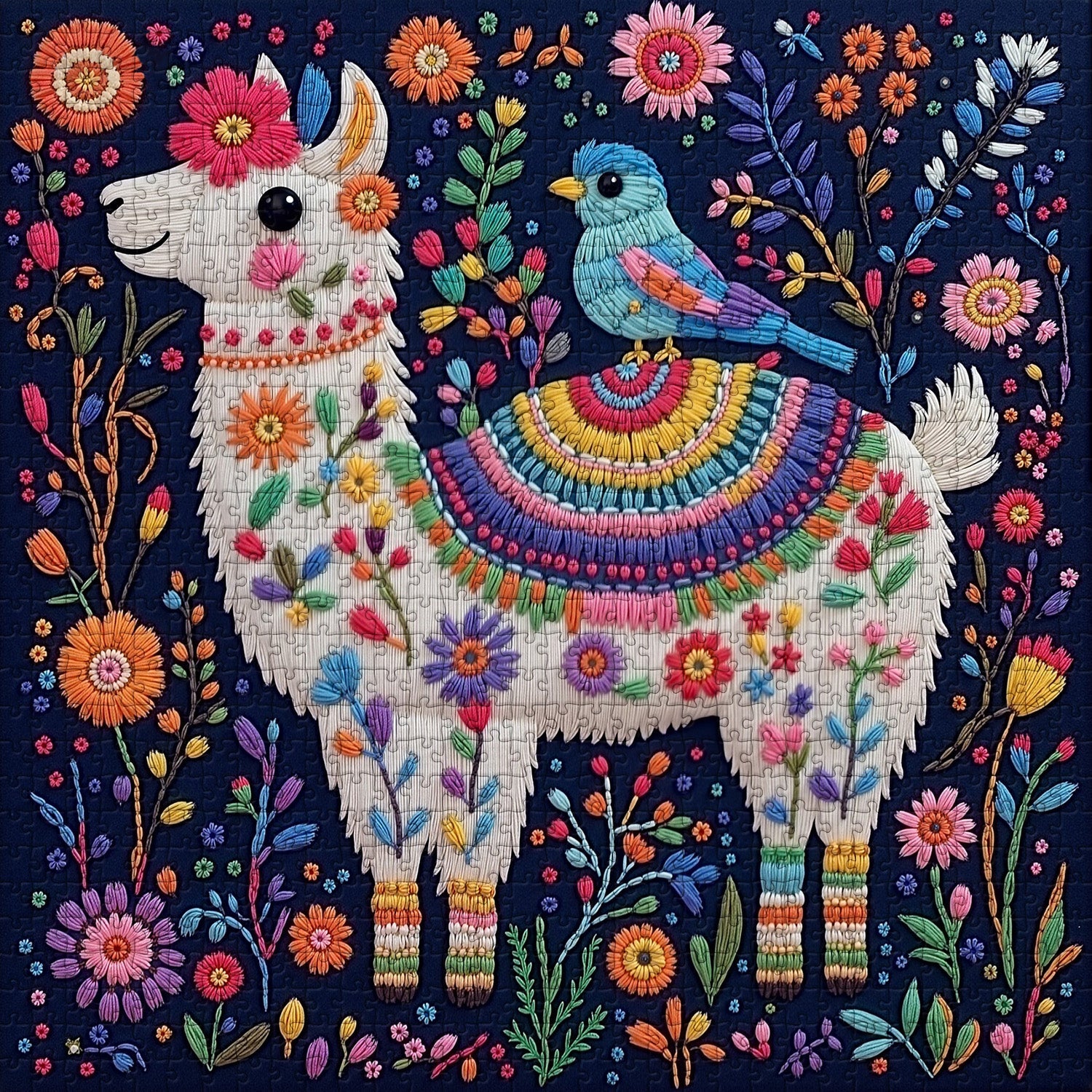 Llama in Bloom Jigsaw Puzzle 1000 Pieces