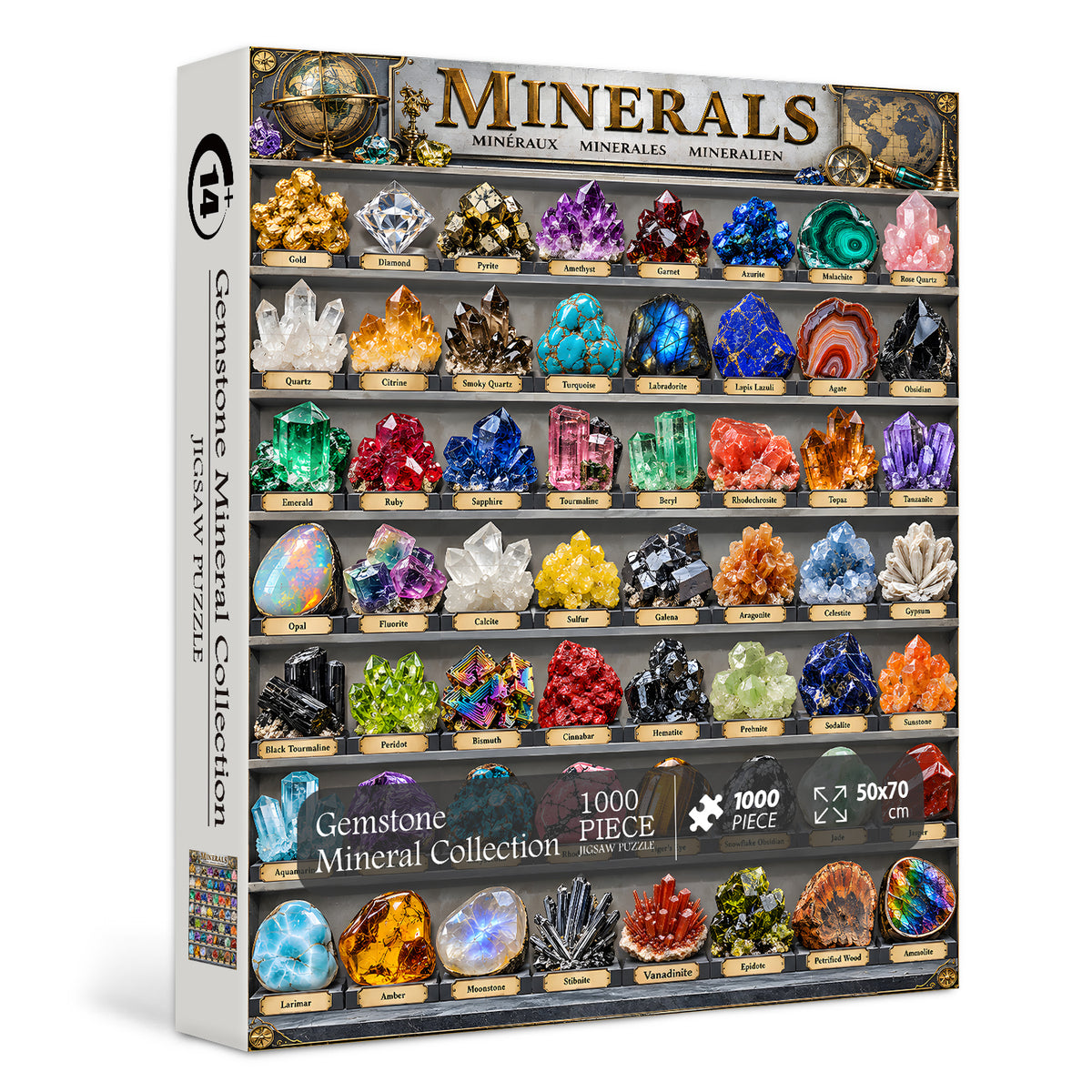 Gemstone Mineral Collection Jigsaw Puzzle 1000 Pieces