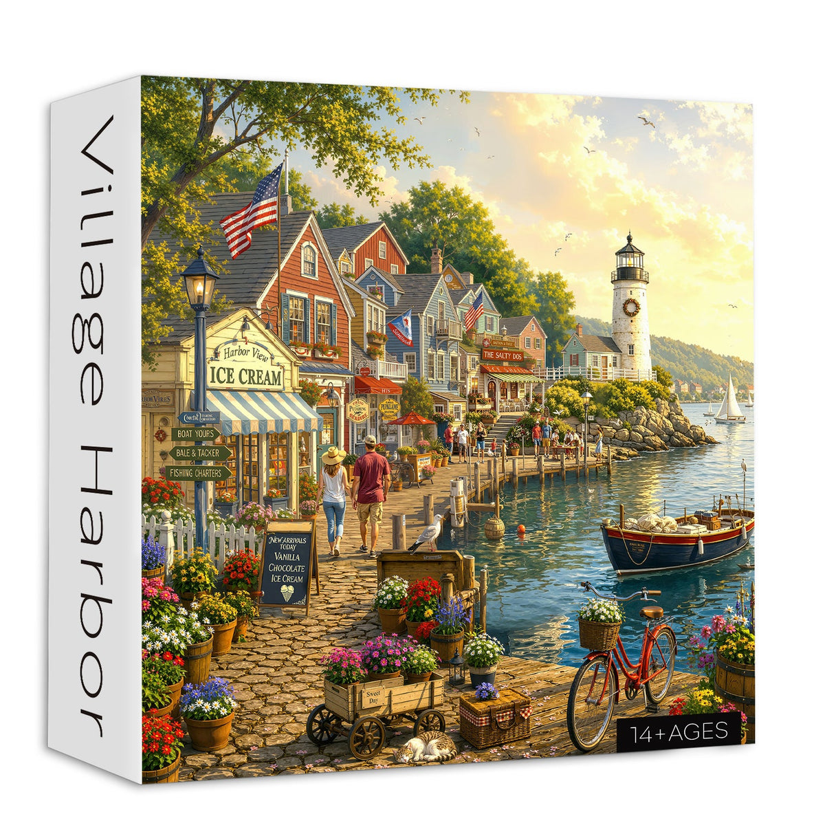 Village Harbor Jigsaw Puzzle 1000 Pieces