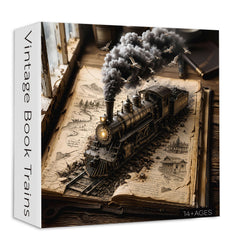 Vintage Book Trains Jigsaw Puzzle 1000 Pieces