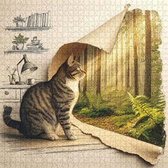 The Exploring Cat Jigsaw Puzzle 1000 Pieces