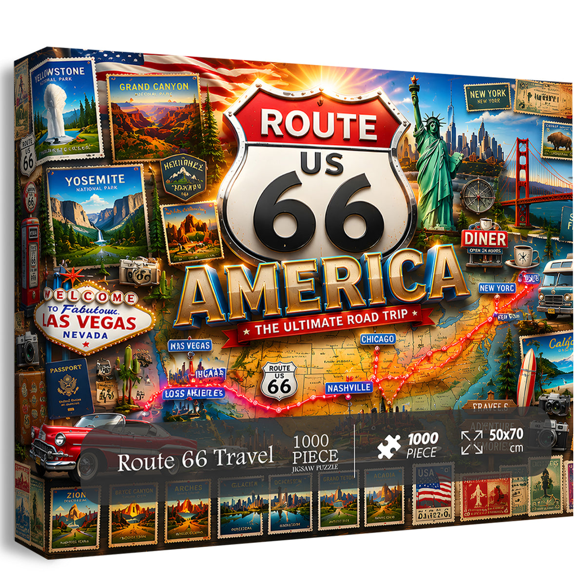 Route 66 Reisepuzzle 1000 Teile