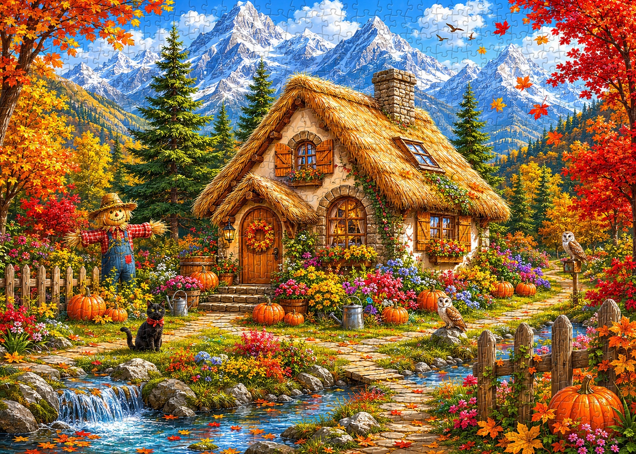 Puzzle Fall Pumpkin Cottage 1000 pezzi