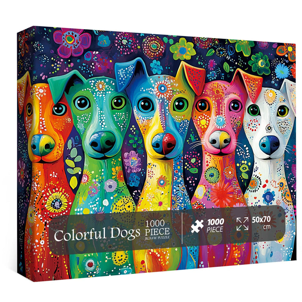 Cani colorati puzzle puzzle 1000 pezzi