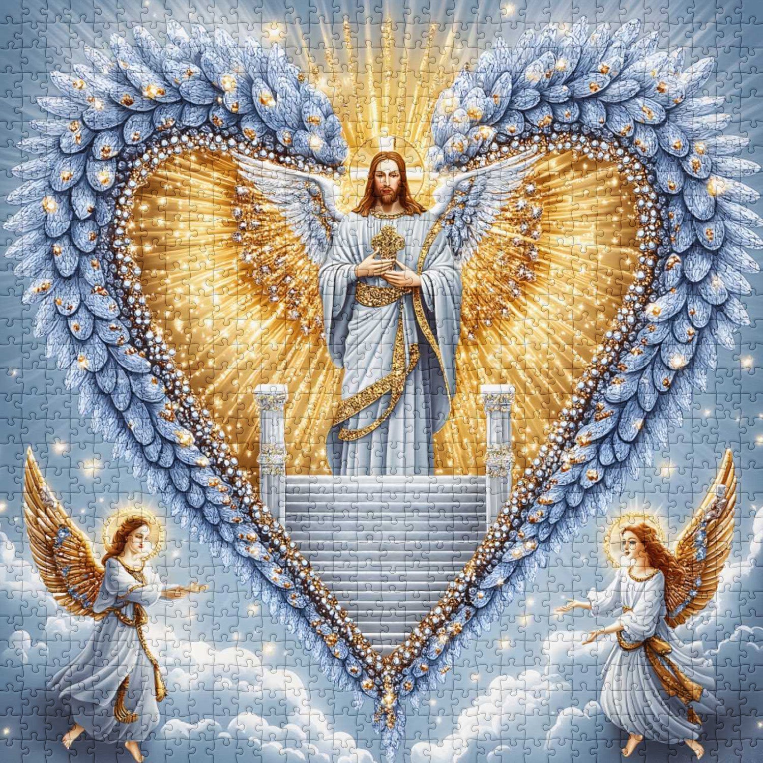 Divine Heart Radiance Jigsaw Puzzle 1000 Pieces