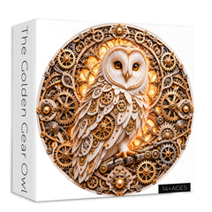The Golden Gear Owl Jigsaw Puzzle 1000 Pieces