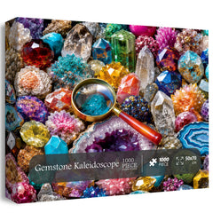 Rompecabezas de caleidoscopio de piedras preciosas, 1000 piezas