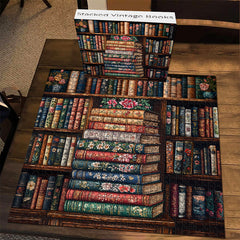 Libri vintage impilati puzzle puzzle 1000 pezzi