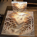 Forest Sunset Jigsaw Puzzle 1000 Pieces