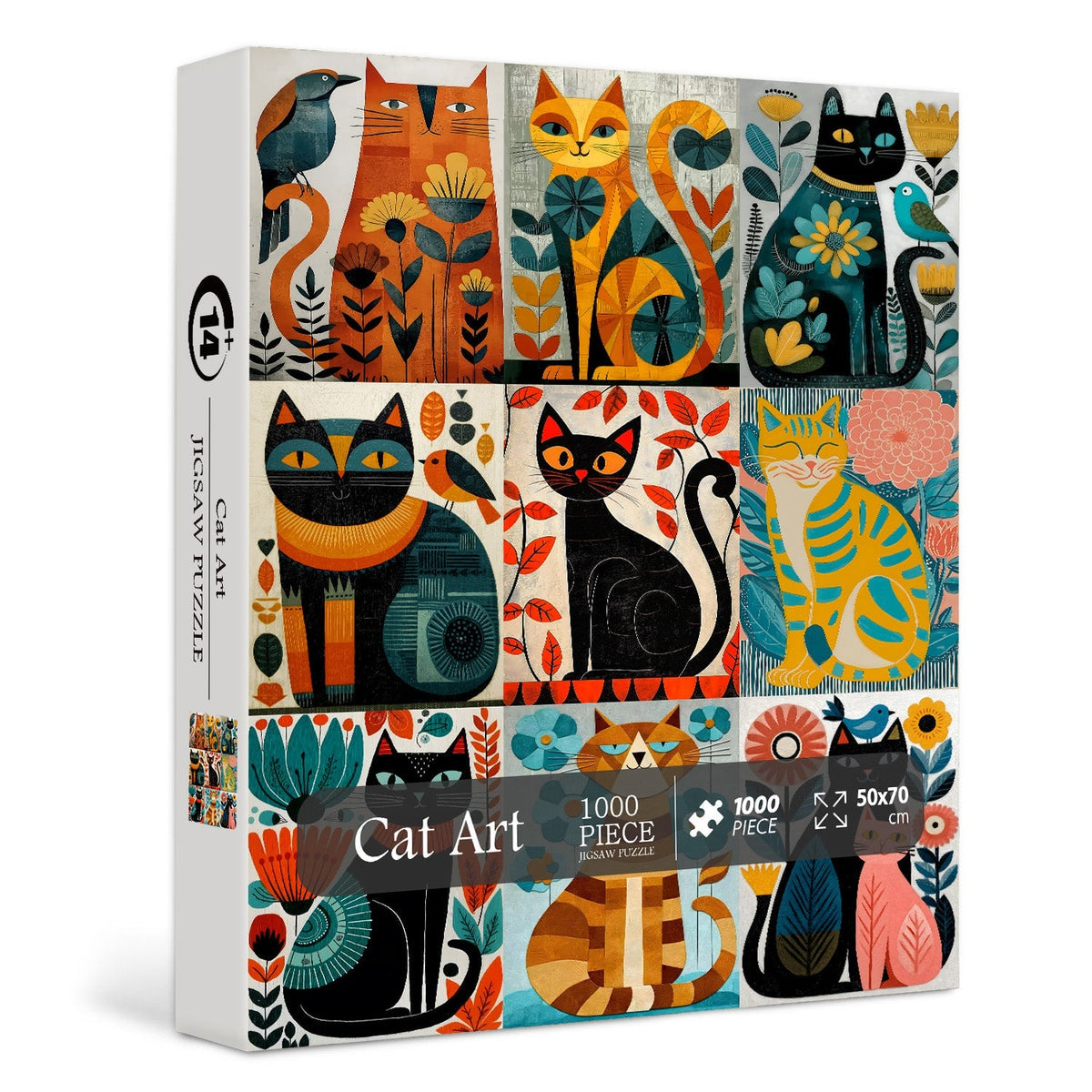Cat Art Jigsaw Puzzle 1000 Pieces