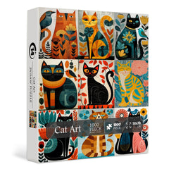 Cat Art Jigsaw Puzzle 1000 Pieces
