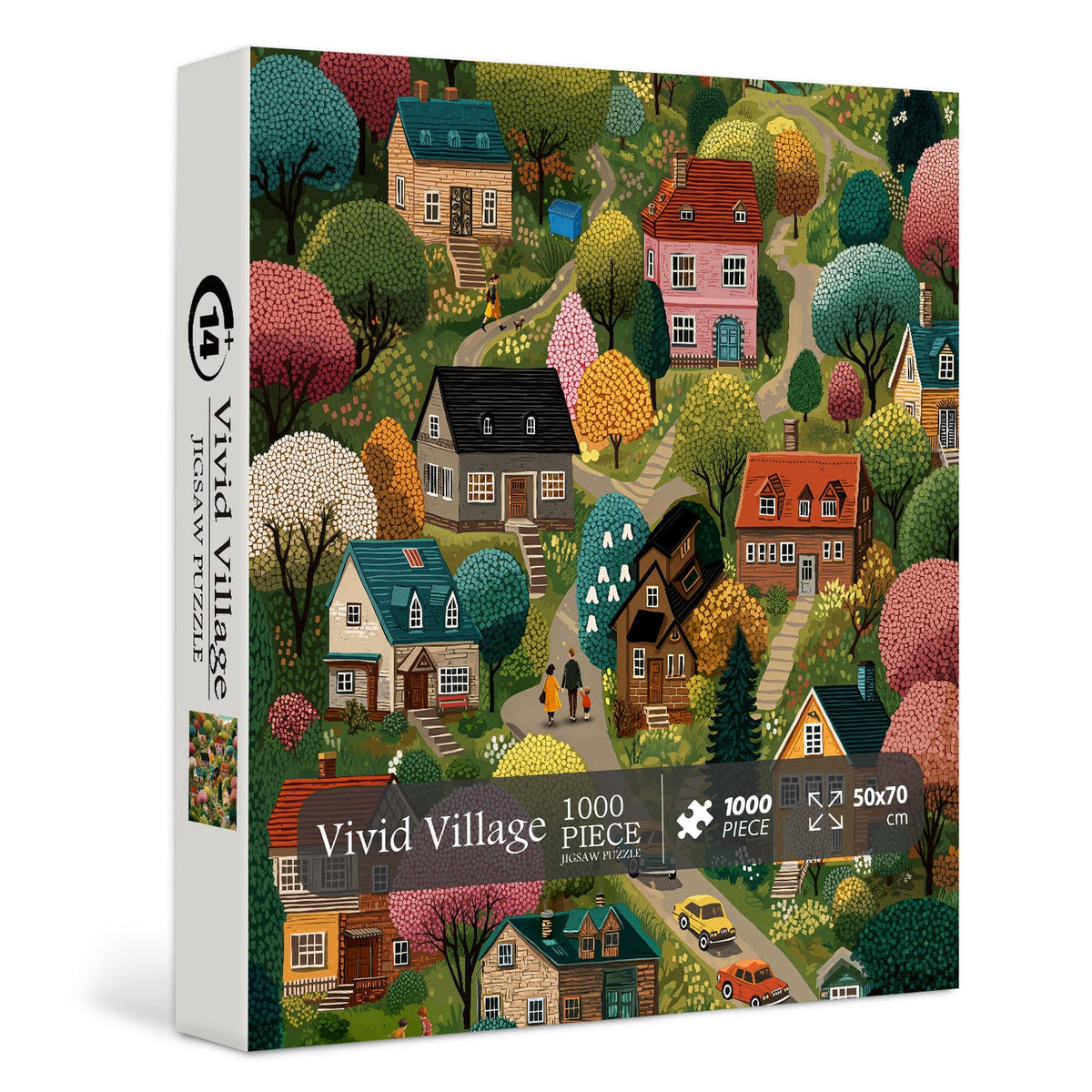 Vivid Village Jigsaw Puzzle 1000 Pieces