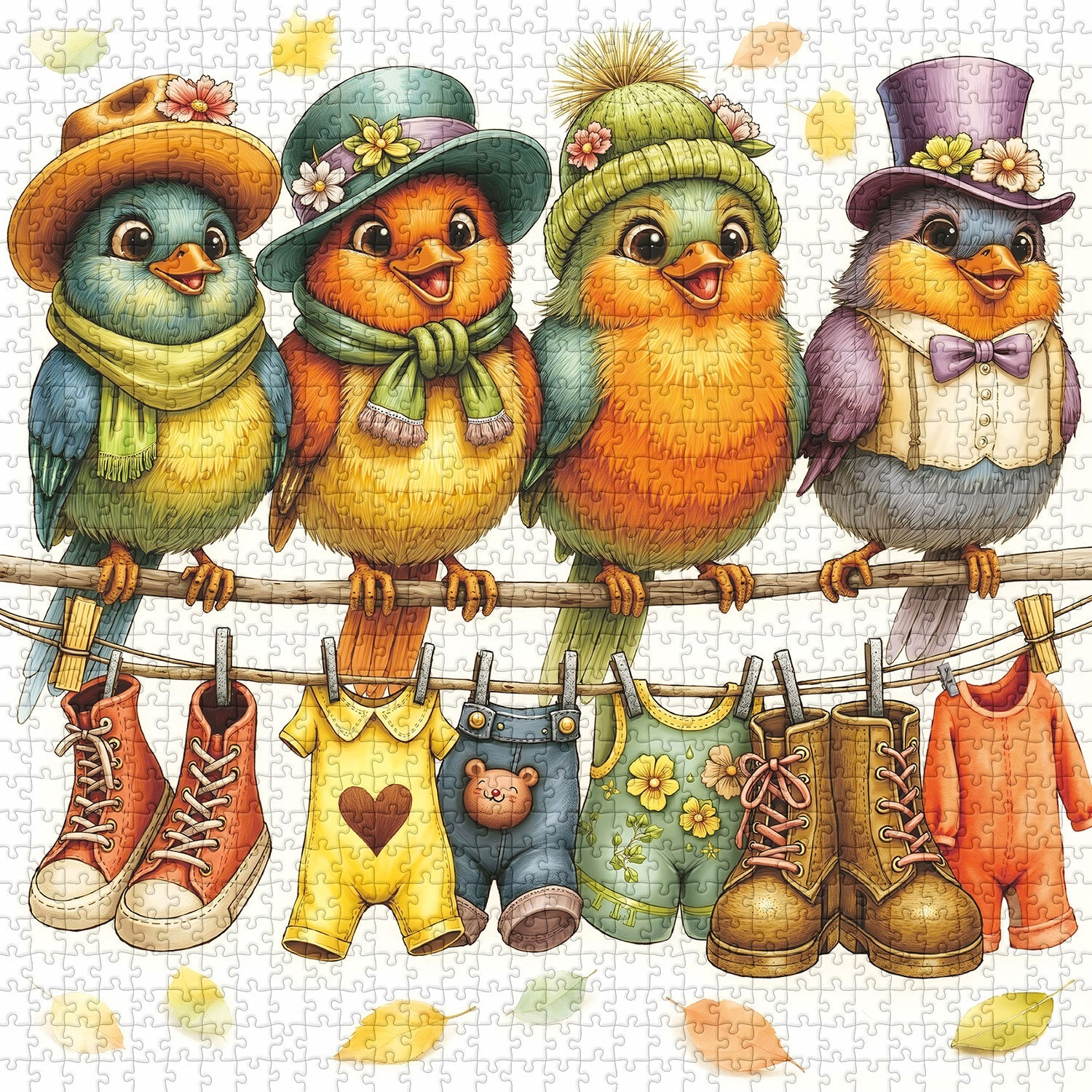 Bird Dress Up Day Jigsaw Puzzle 1000 Pieces