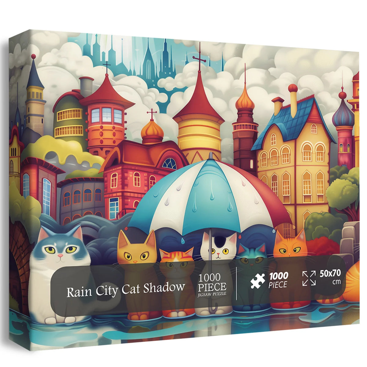 Rain City Cat Shadow Jigsaw Puzzles 1000 Pieces