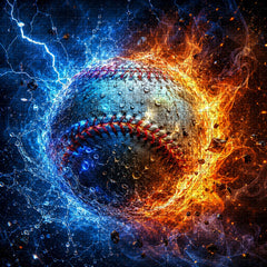 Fire Ice Baseball Jigsaw Puzzle 1000 Pieces