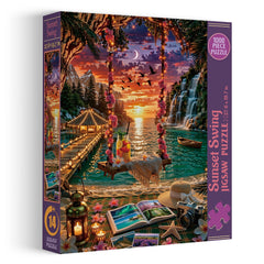 Puzzle Balançoire Coucher de Soleil 1000 Pièces
