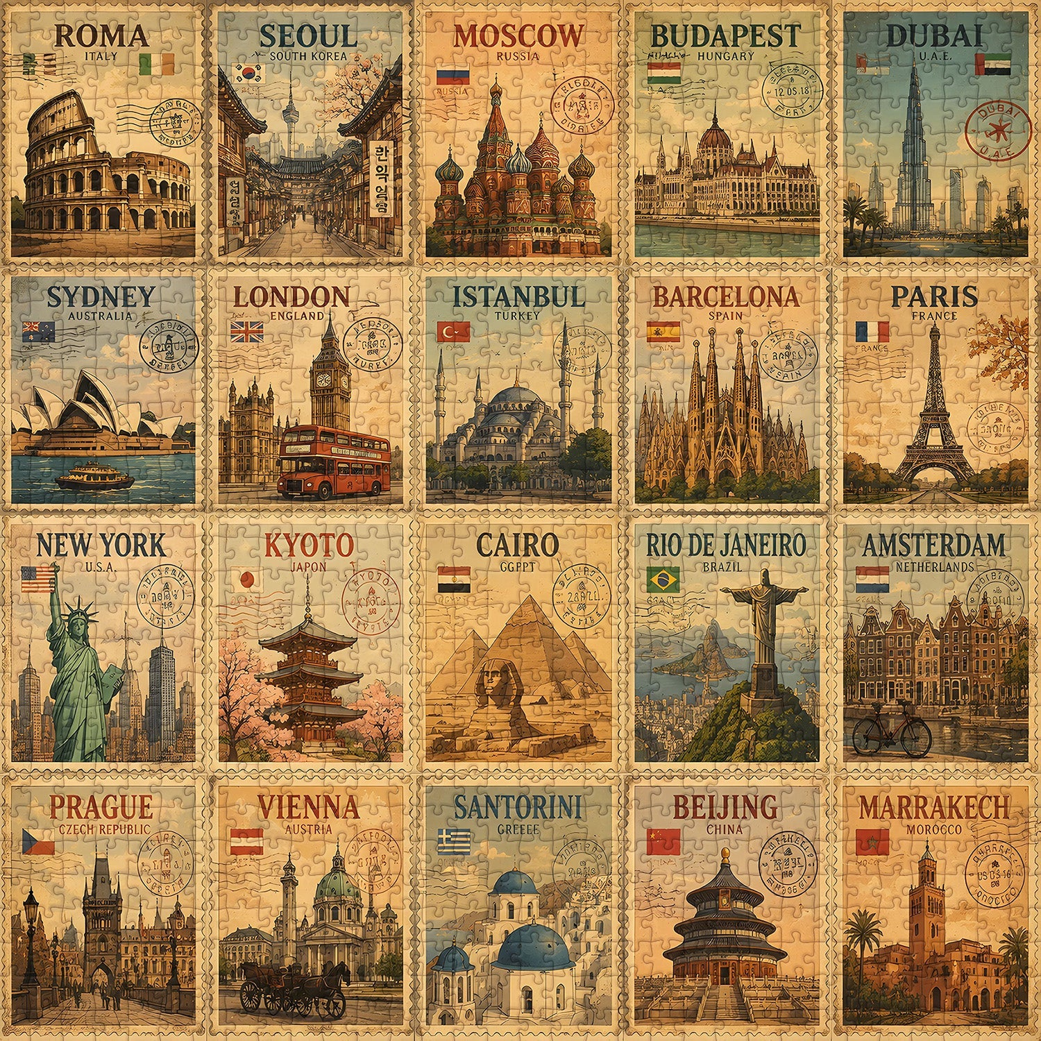 Rompecabezas de Viajes Globales 1000 Piezas