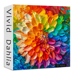 Lebendige Dahlia -Puzzle 1000 Stücke