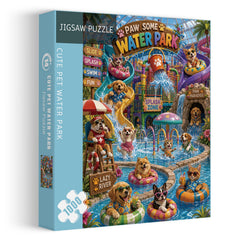 Niedliches Haustier-Wasserpark-Puzzle, 1000 Teile