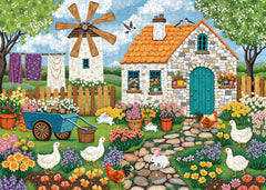 Windmill Pet Courtyard Jigsaw Puzzle 1000 Pieces