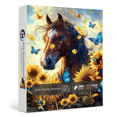 Pferd unter Blütenpuzzle 1000 Stücke