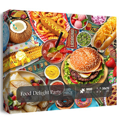 Food Delight Party Jigsaw Puzzle 1000 Pieces