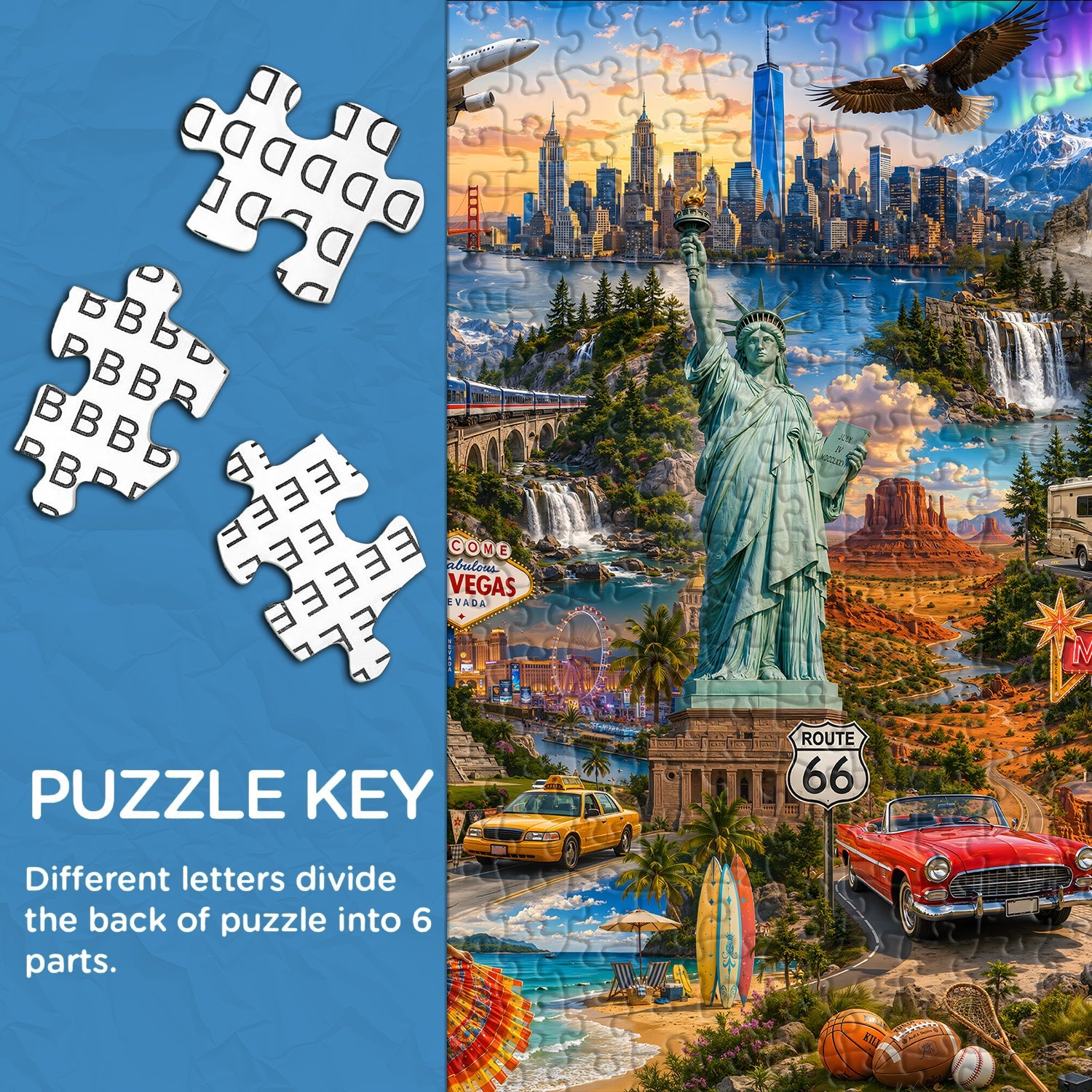 Puzzle America Landmarks Journey da 1000 pezzi