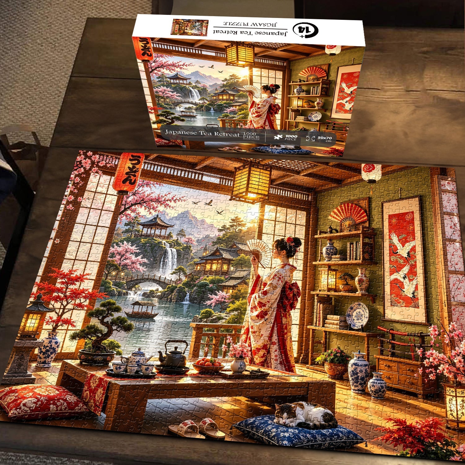 Puzzle giapponese per il ritiro del tè, 1000 pezzi